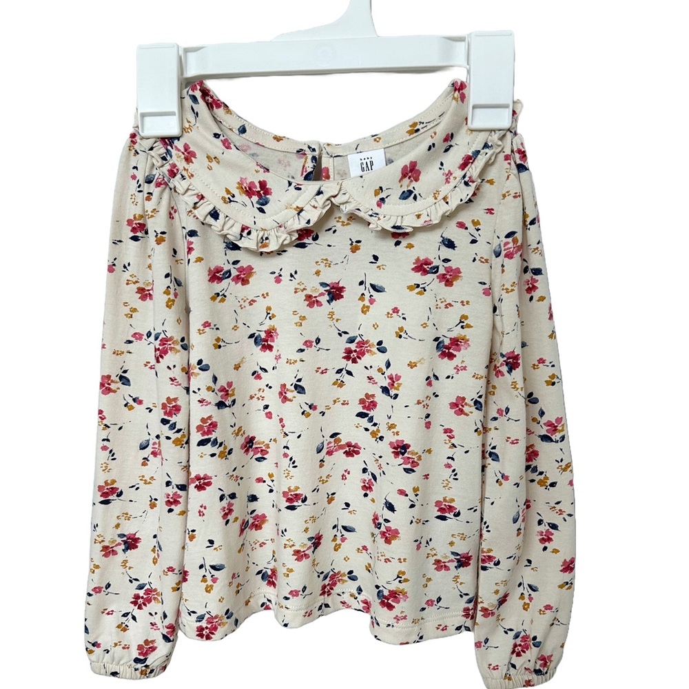 NWT GAP Kids Floral Ruffle Blouse